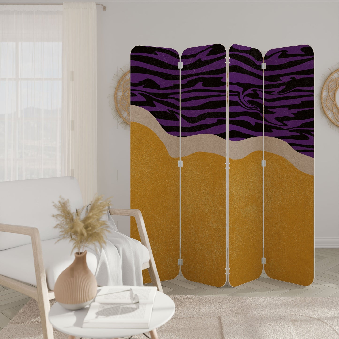 INDEPENDENT BORDER 4-Panel Plywood Room Divider