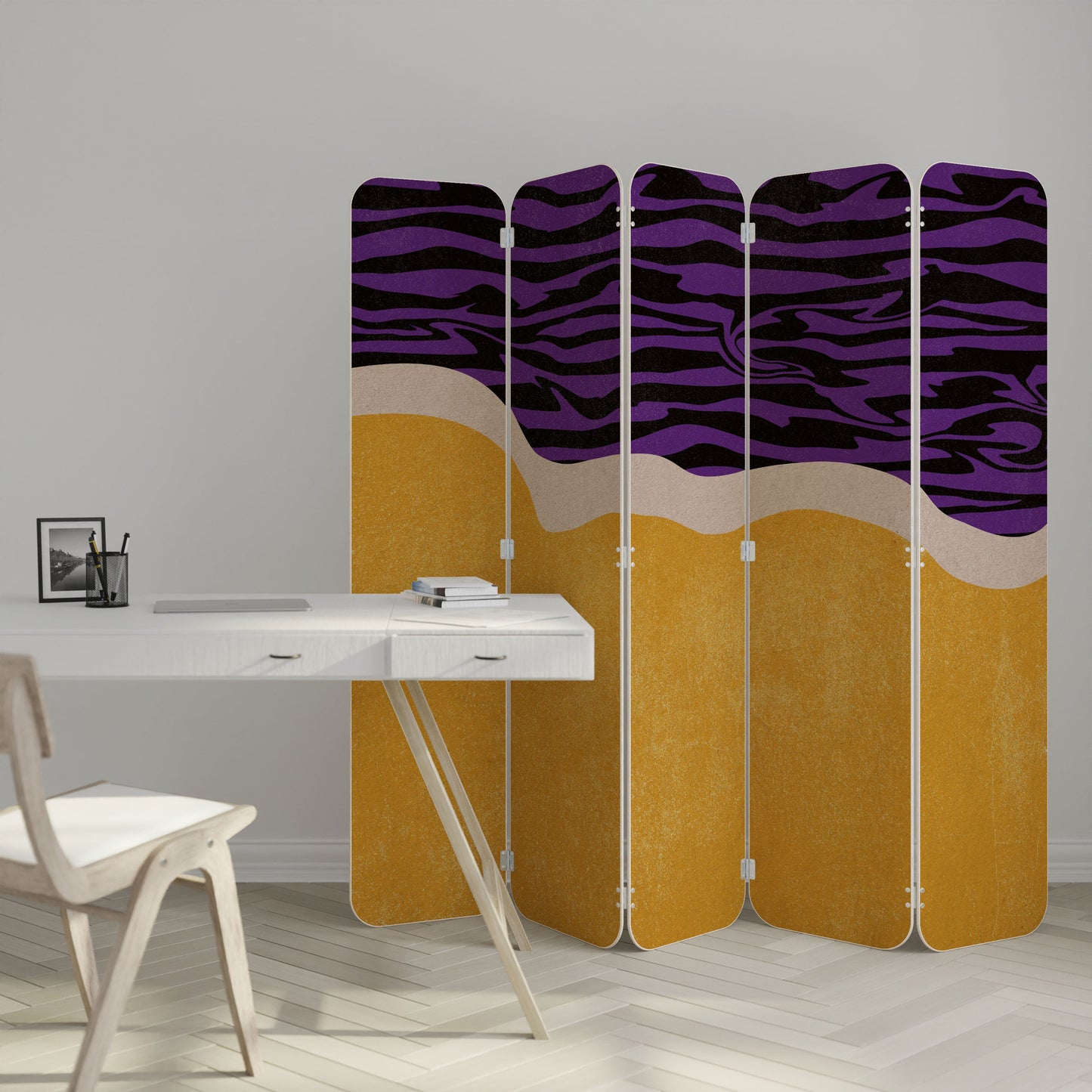 INDEPENDENT BORDER 5-Panel Plywood Room Divider