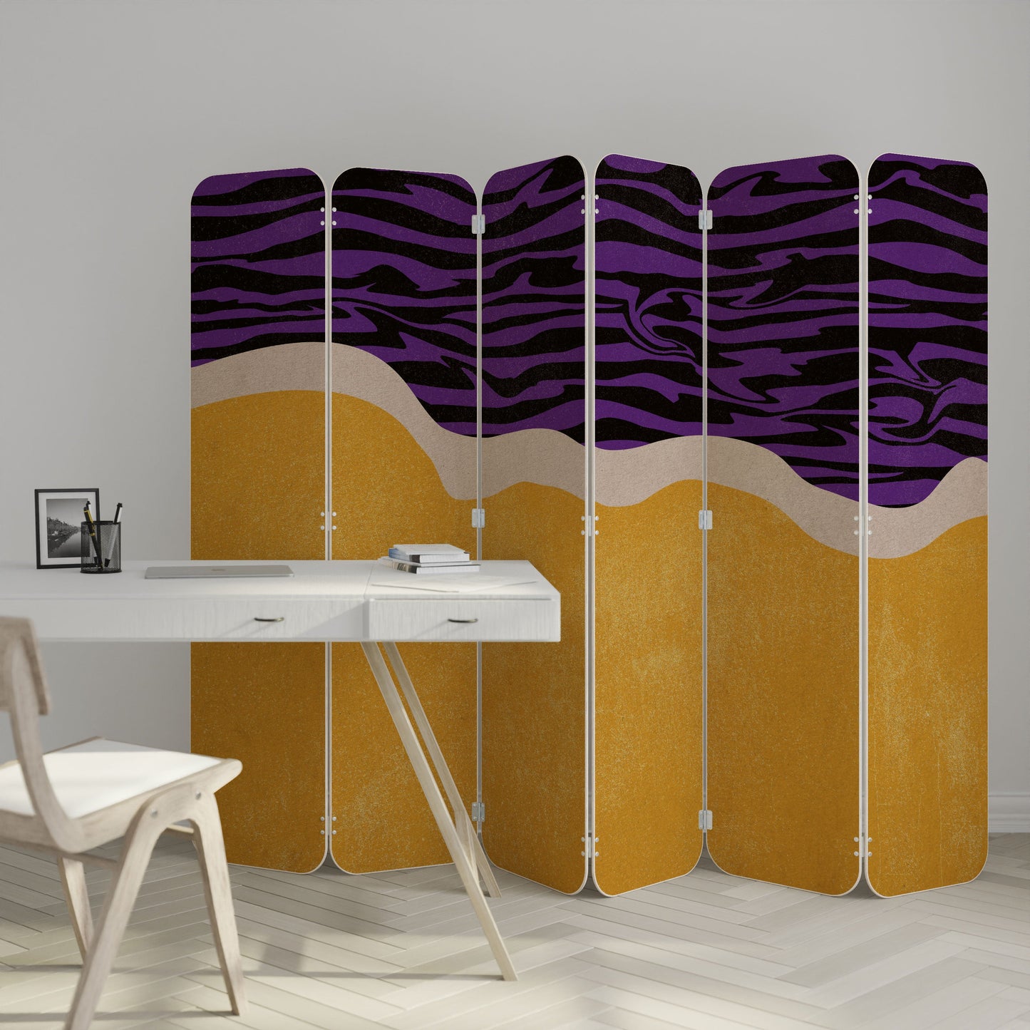 INDEPENDENT BORDER 6-Panel Plywood Room Divider