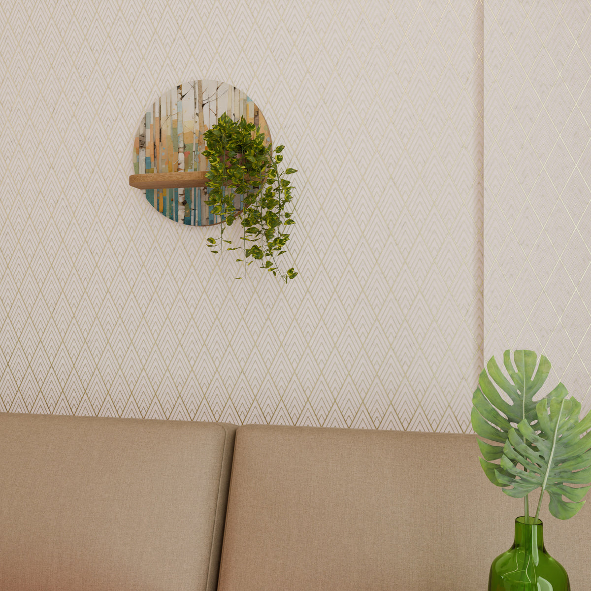 BIRCH KALEIDOSCOPE Art Shelf