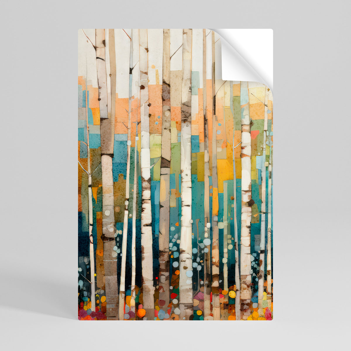 BIRCH KALEIDOSCOPE Selbstklebendes Poster - Hochformat