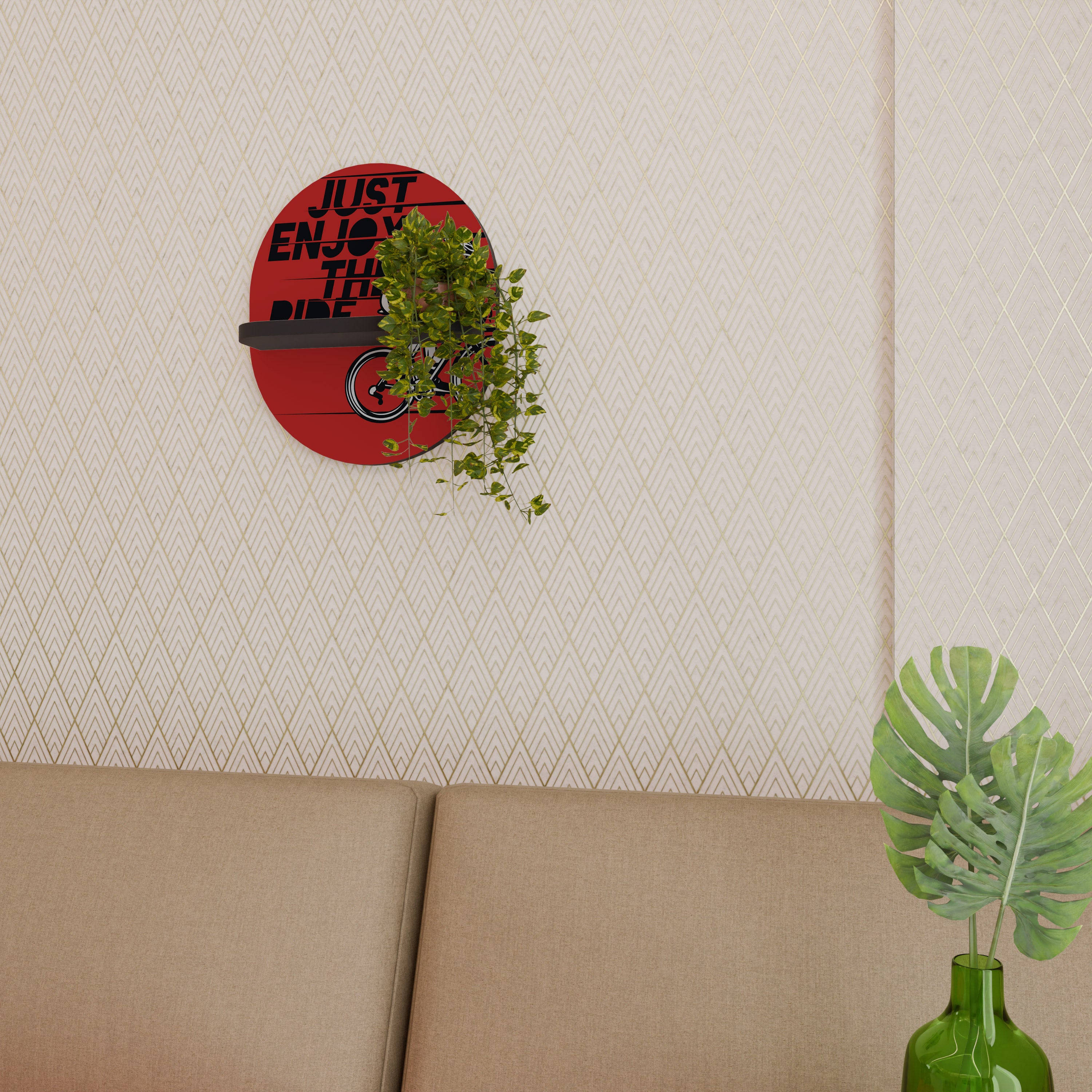 ENJOY THE RIDE Decorative Art Shelf