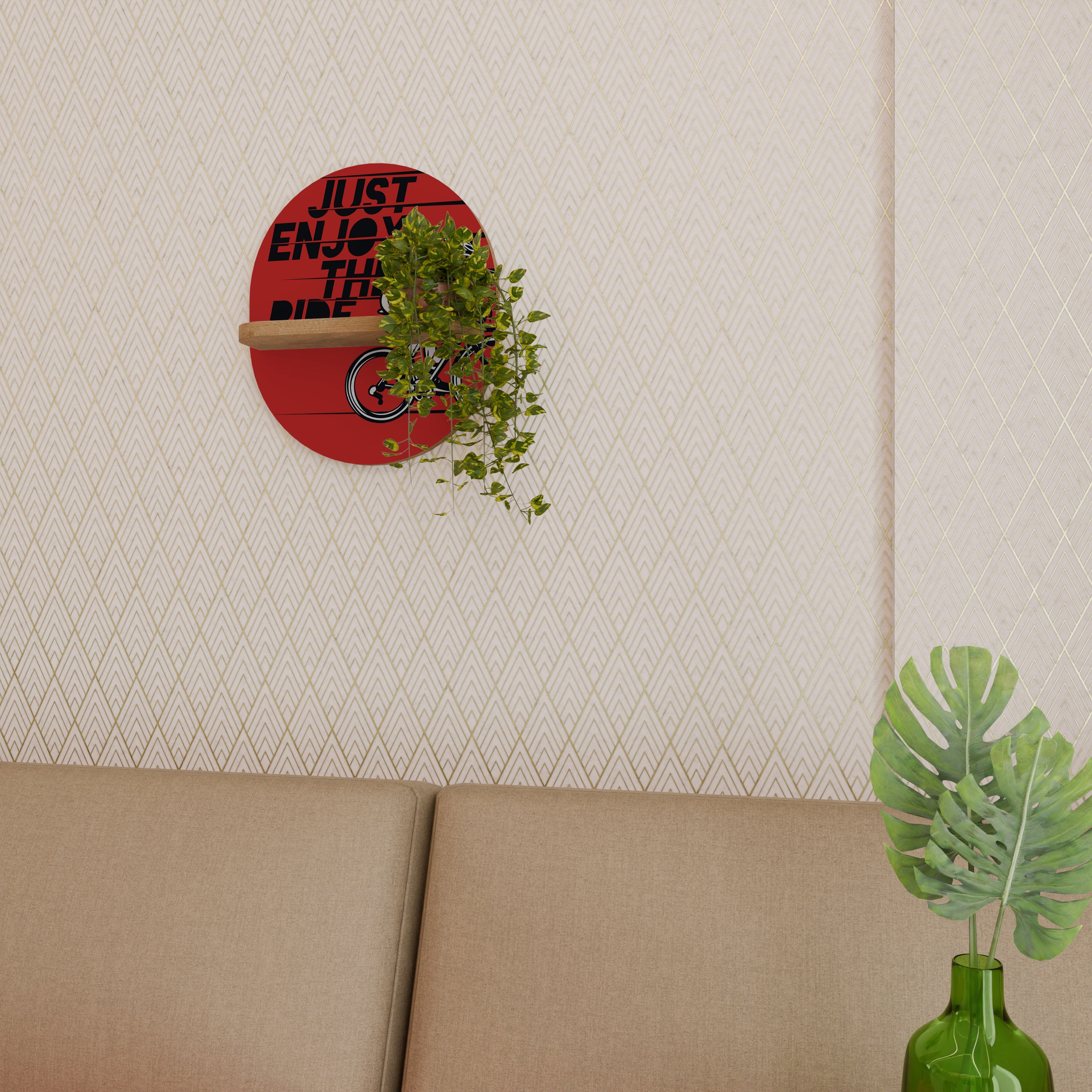 ENJOY THE RIDE Decorative Art Shelf