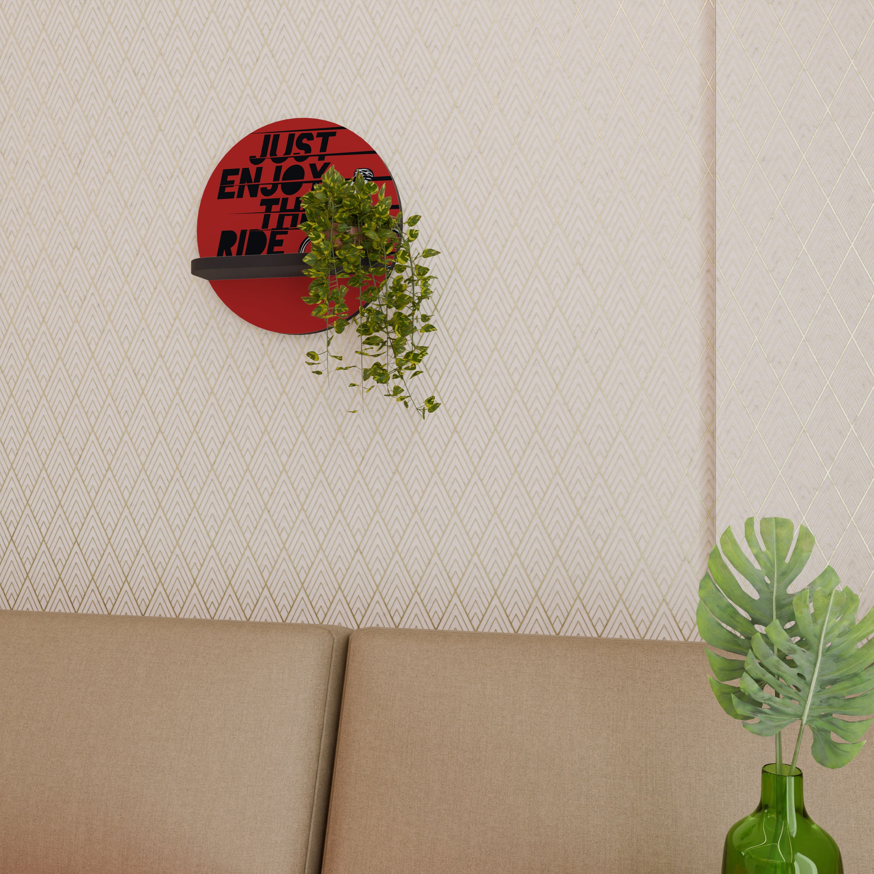 ENJOY THE RIDE Decorative Art Shelf