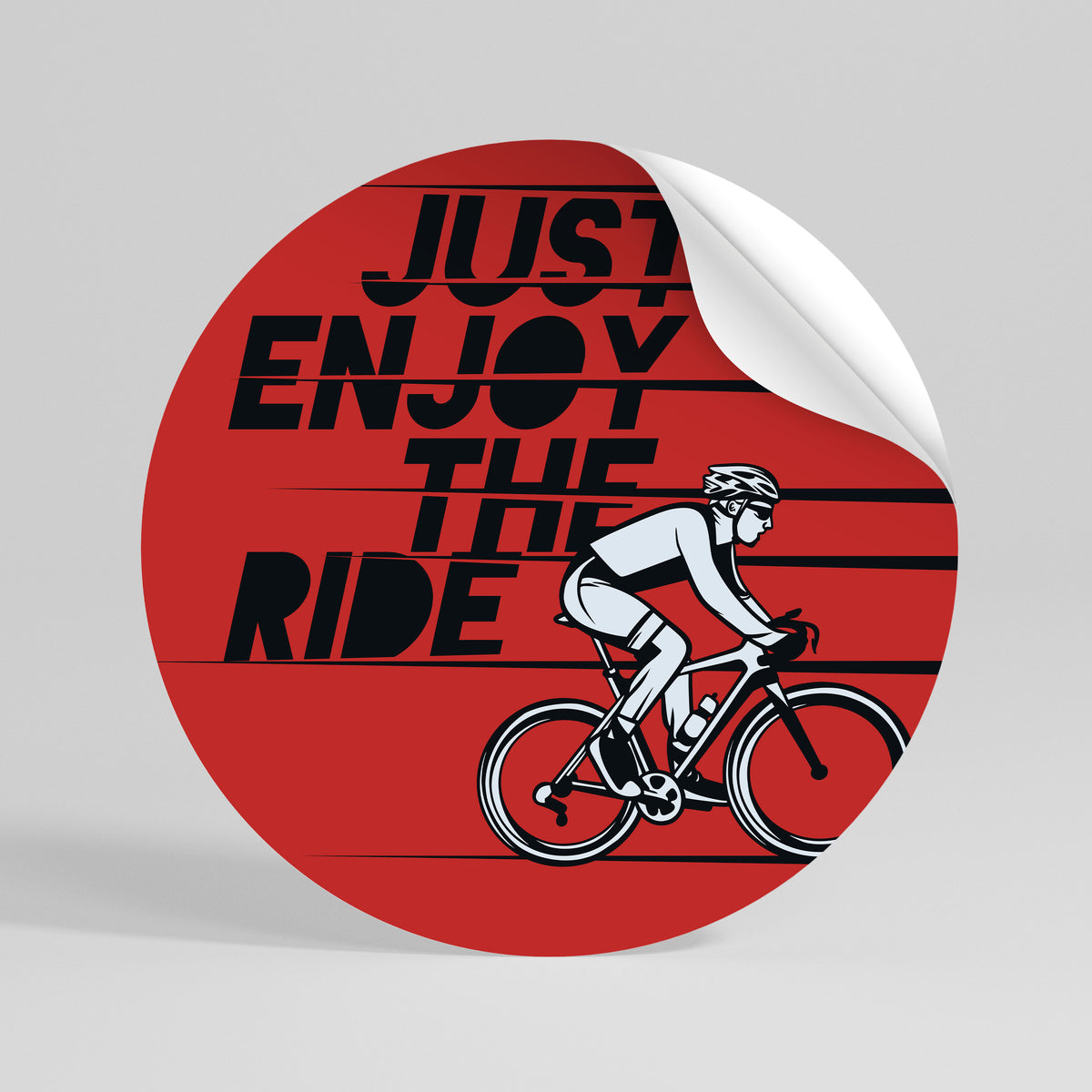 ENJOY THE RIDE Adesivo rotondo riposizionabile