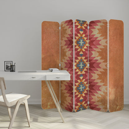 INDIAN FOLK 5-Panel Plywood Room Divider