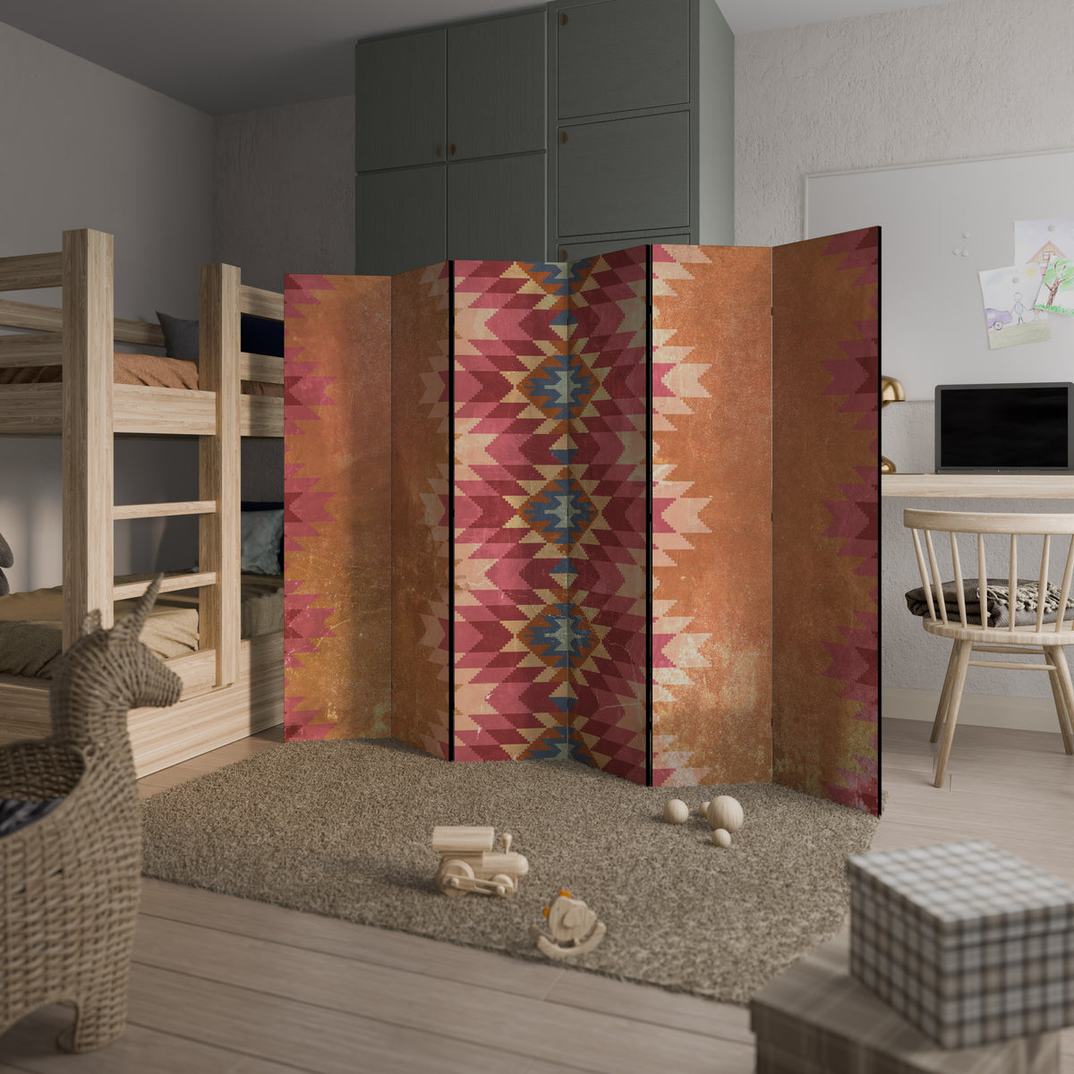 INDIAN FOLK 6-Panel Room Divider