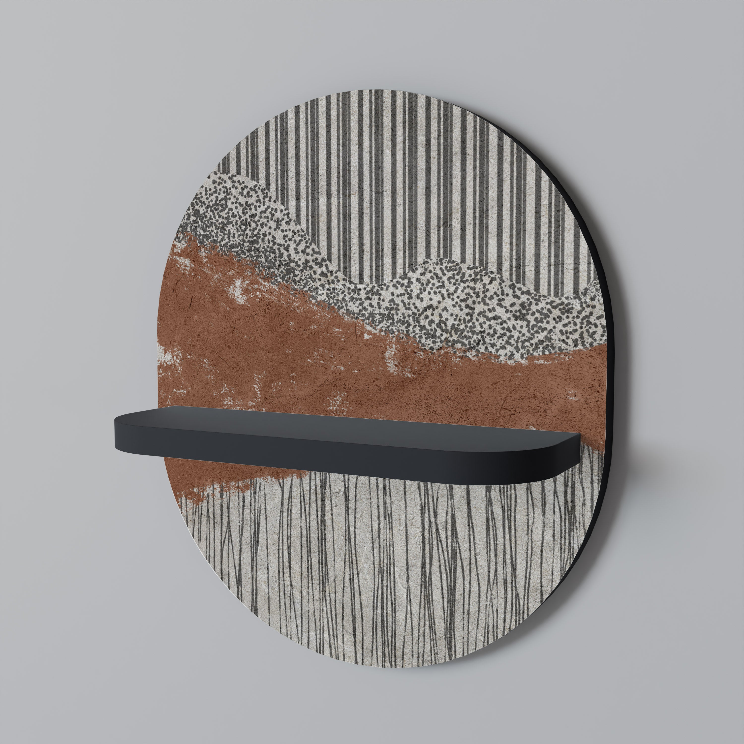 STRIPED TERRAIN Decorative Art Shelf