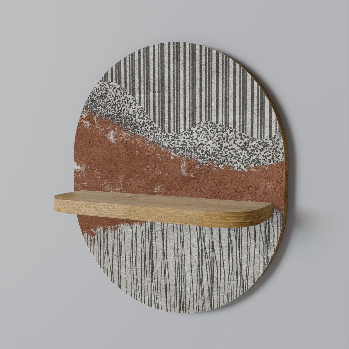 STRIPED TERRAIN Dekoratives Wandregal