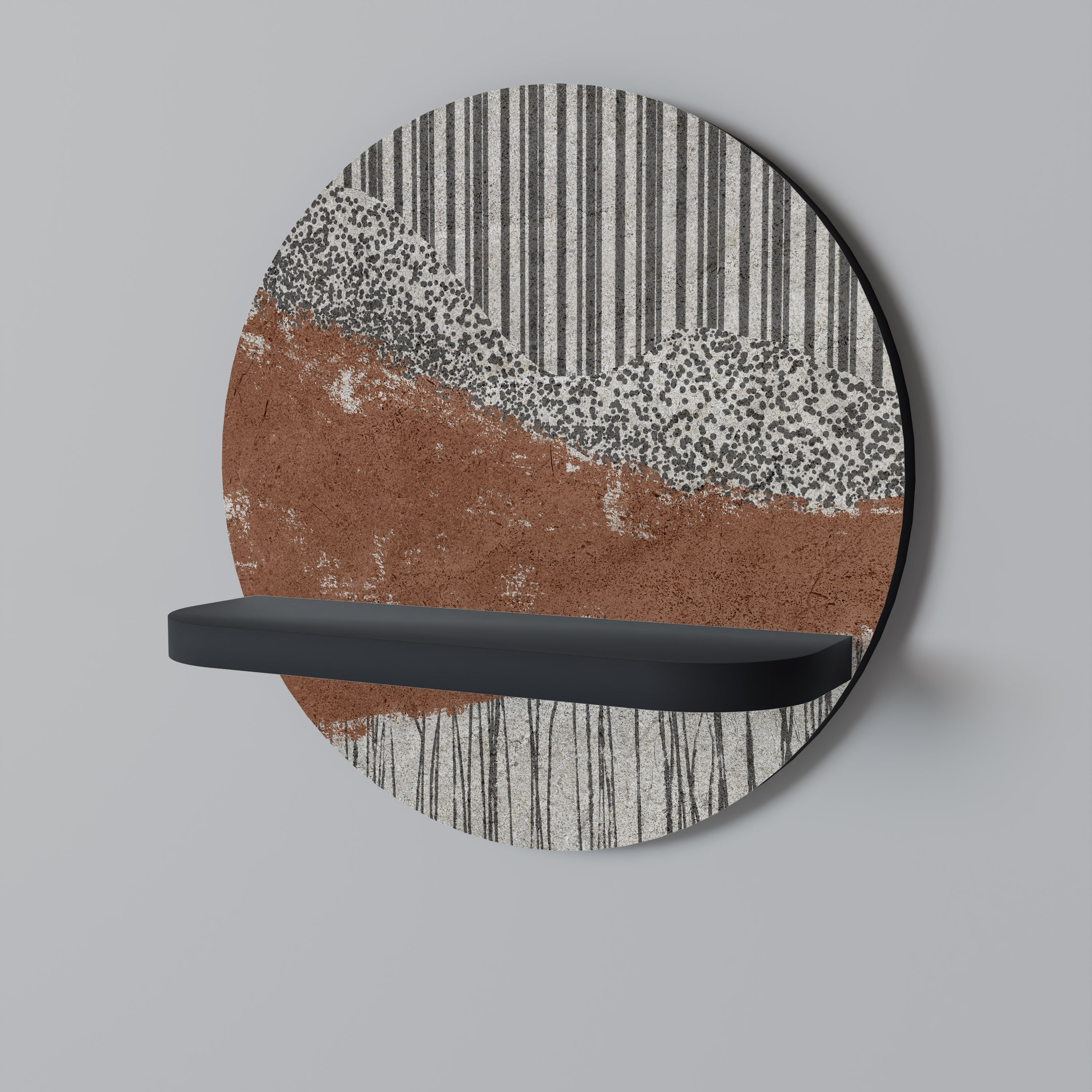 STRIPED TERRAIN Decorative Art Shelf