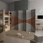 STRIPED TERRAIN 6dílný paraván