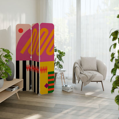 VIVID ART 3-Panel Plywood Room Divider