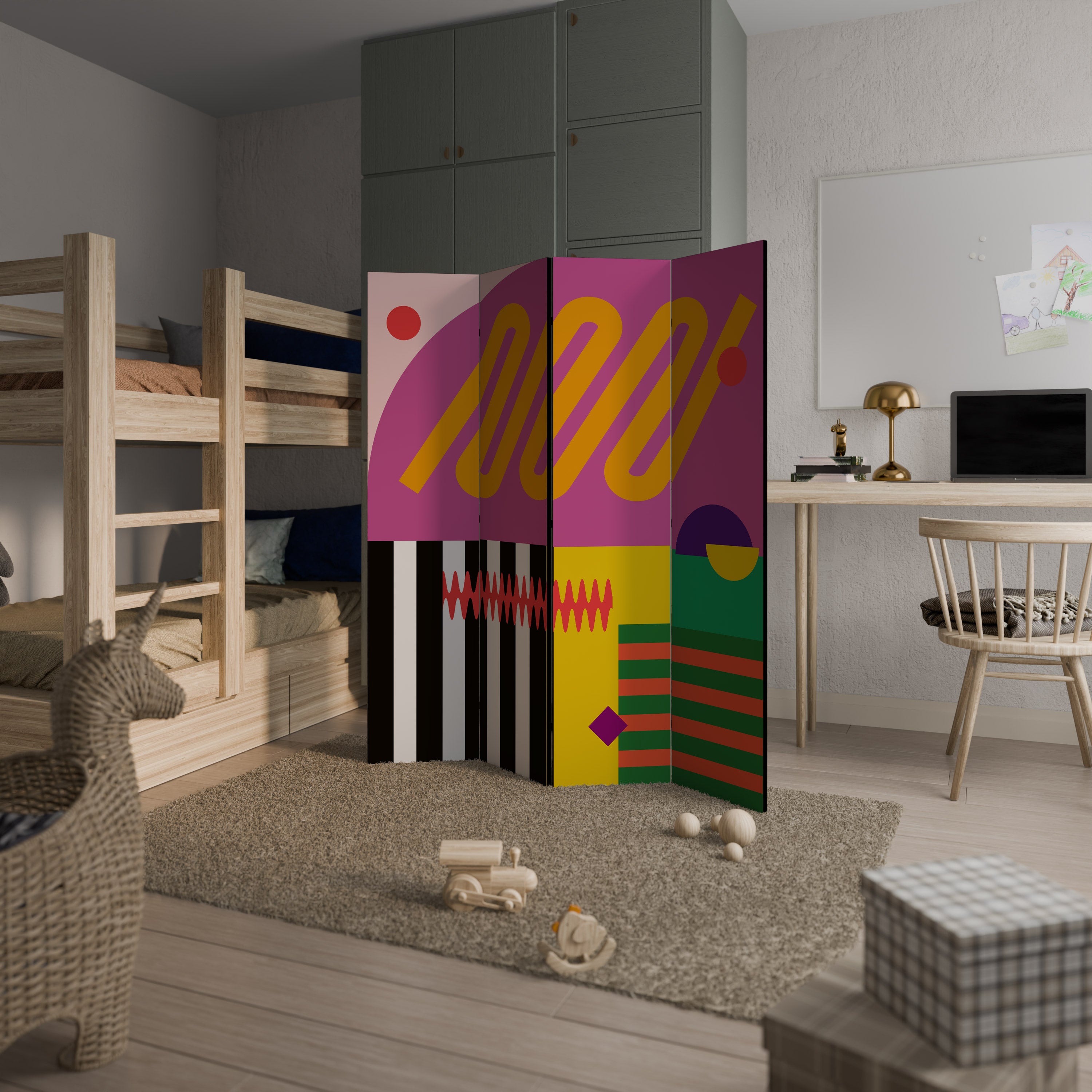 VIVID ART 4-Panel Room Divider