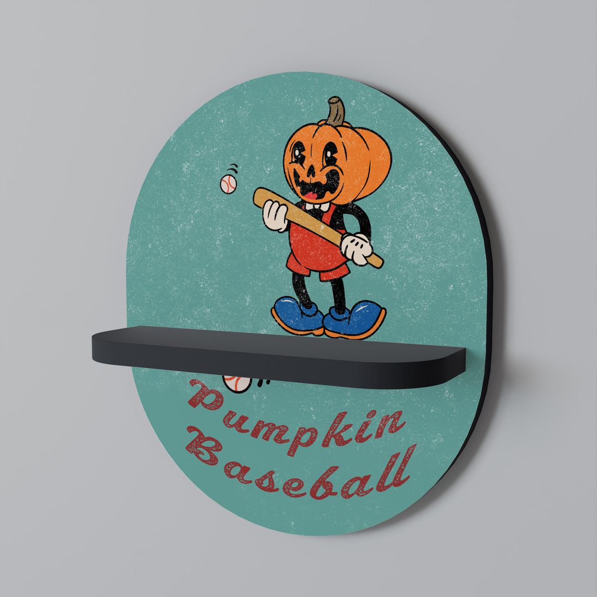 PUMPKIN BASEBALL Art Shelf