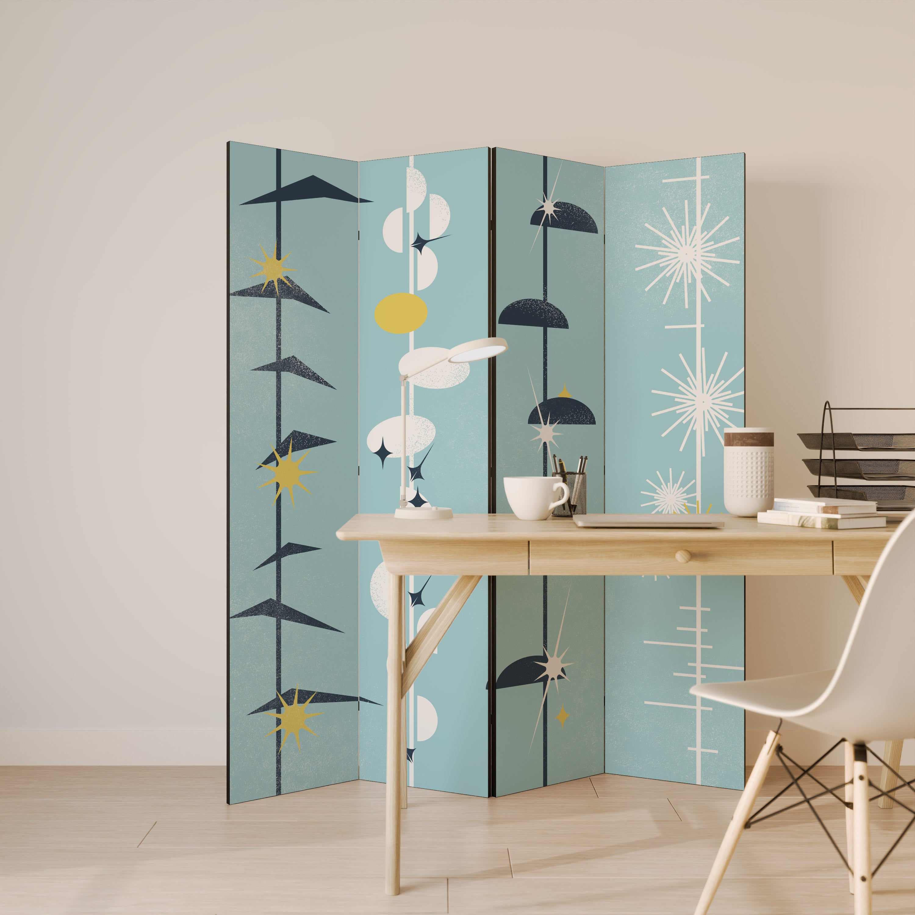 PATHS TO HAPPINESS 4-Panel Room Divider