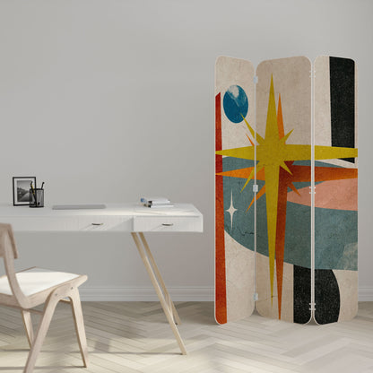 INTERSTELLAR VIBES 3-Panel Plywood Room Divider