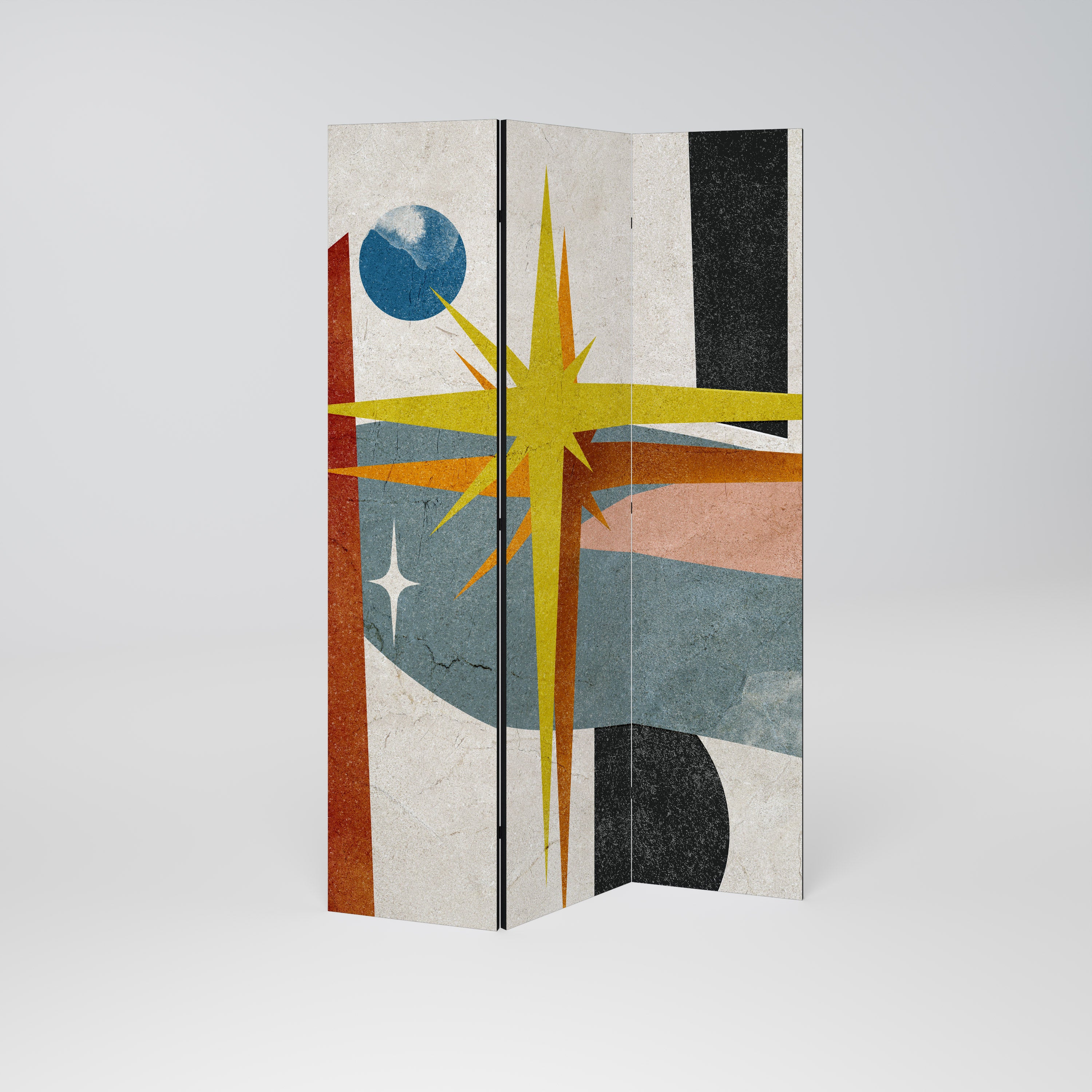 INTERSTELLAR VIBES Dekorativ rumsavdelare – 3 paneler