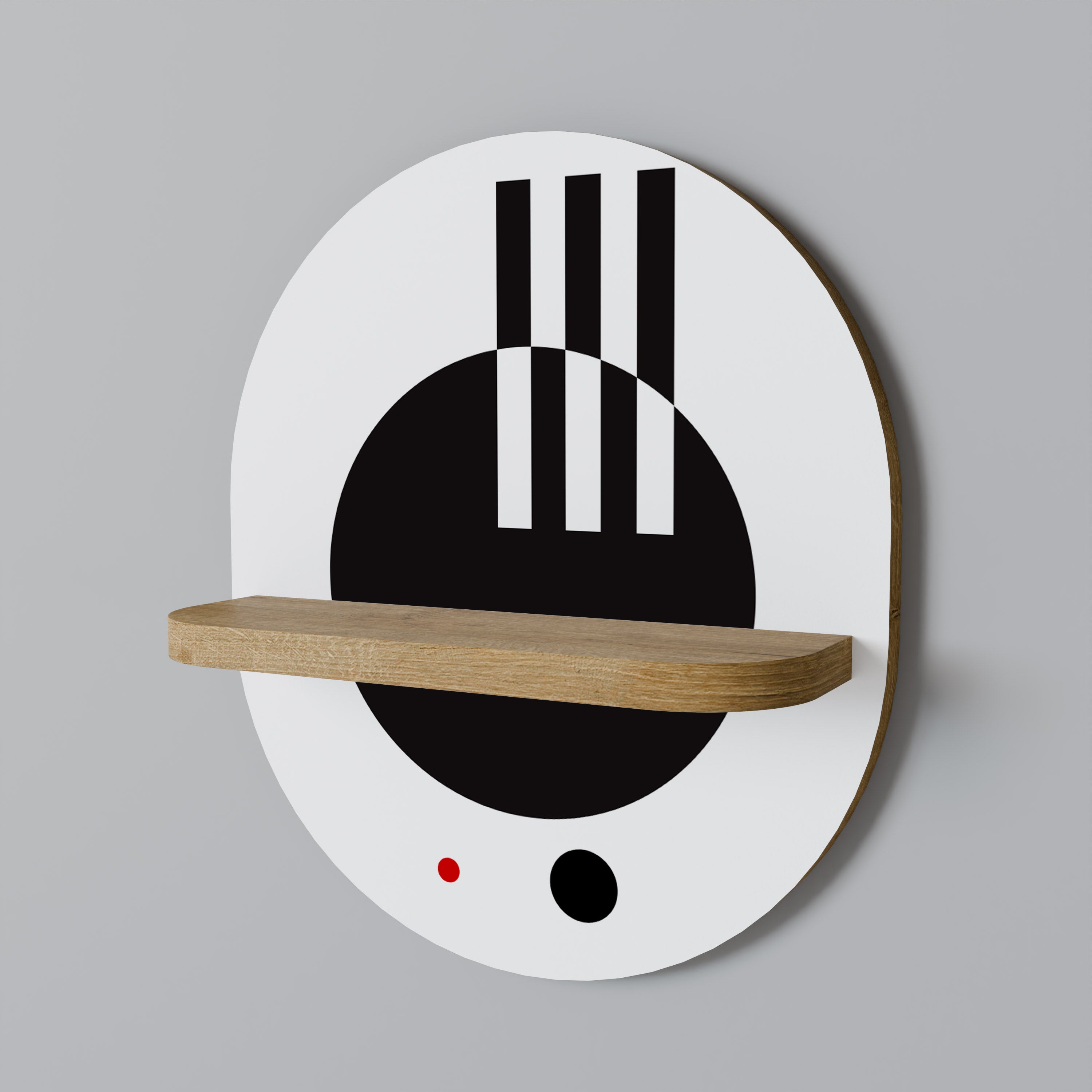 BLACK AND WHITE COMBINATION Decorative Art Shelf