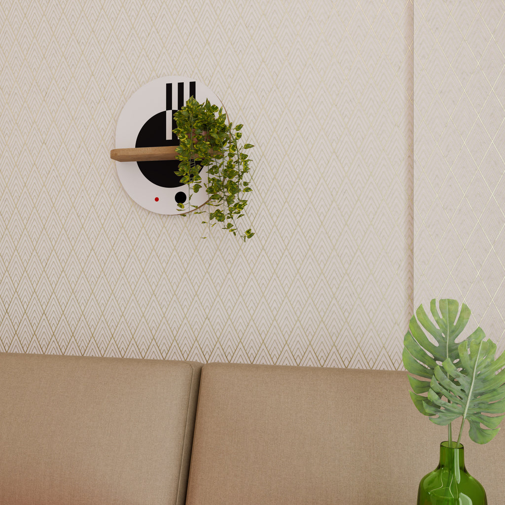 BLACK AND WHITE COMBINATION Decorative Art Shelf