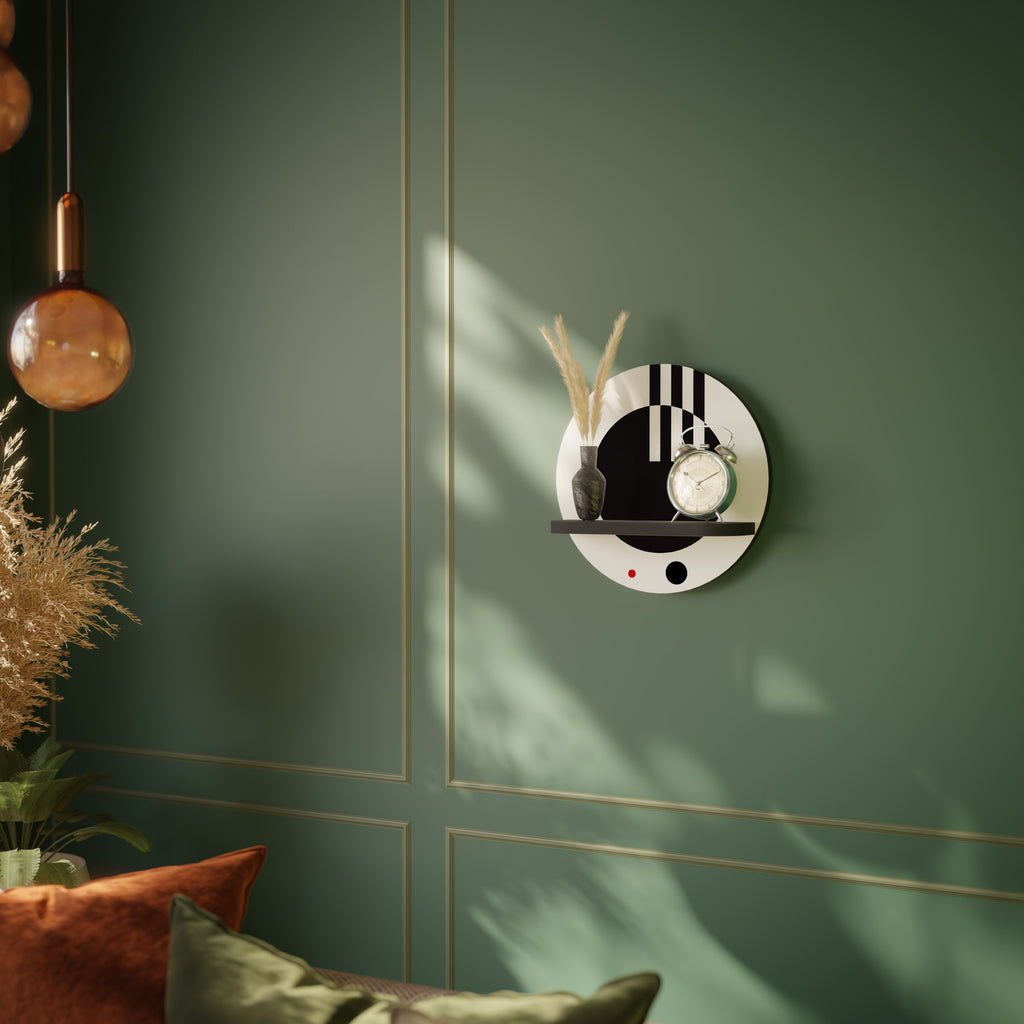 BLACK AND WHITE COMBINATION Decorative Art Shelf