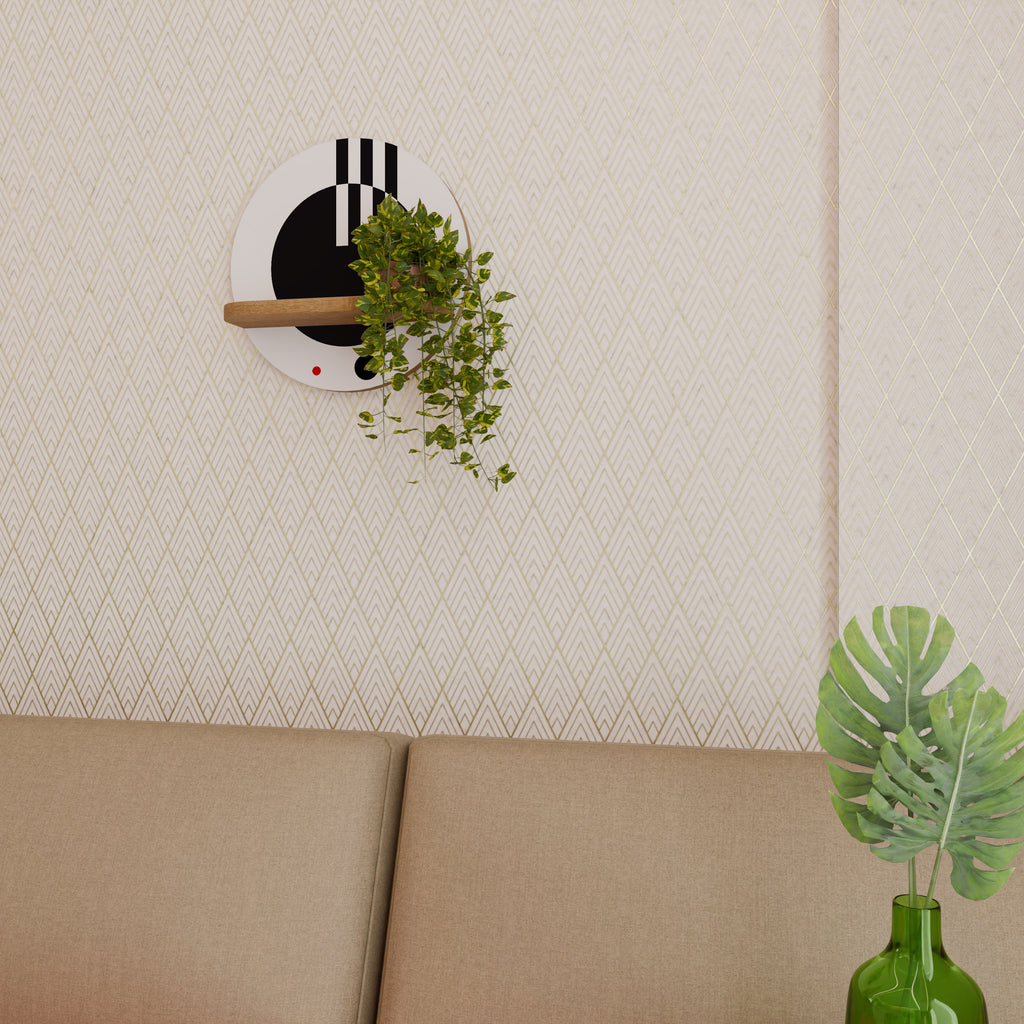 BLACK AND WHITE COMBINATION Decorative Art Shelf