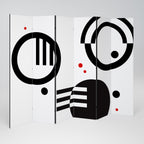 BLACK AND WHITE COMBINATION Rumsavdelare 6 paneler