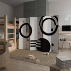 BLACK AND WHITE COMBINATION Rumsavdelare 6 paneler