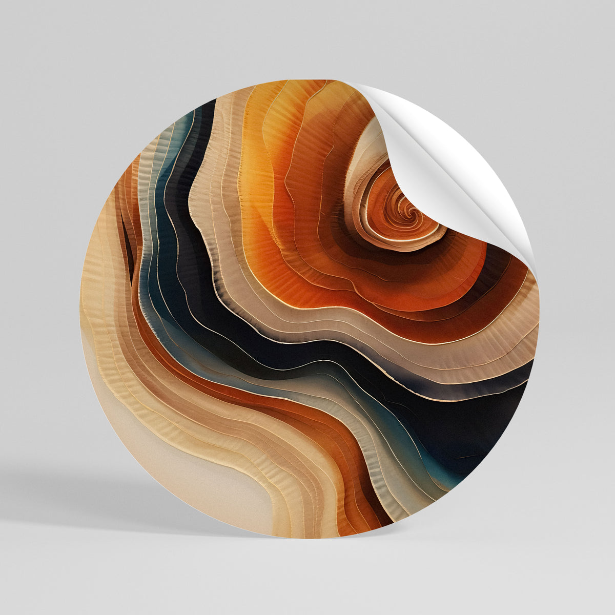 SPIRALING DREAMSCAPE Kulatá samolepka