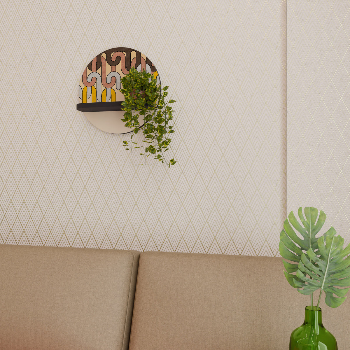 COLORFUL STRINGS Dekoratives Wandregal