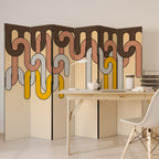 COLORFUL STRINGS 6-Panel Room Divider
