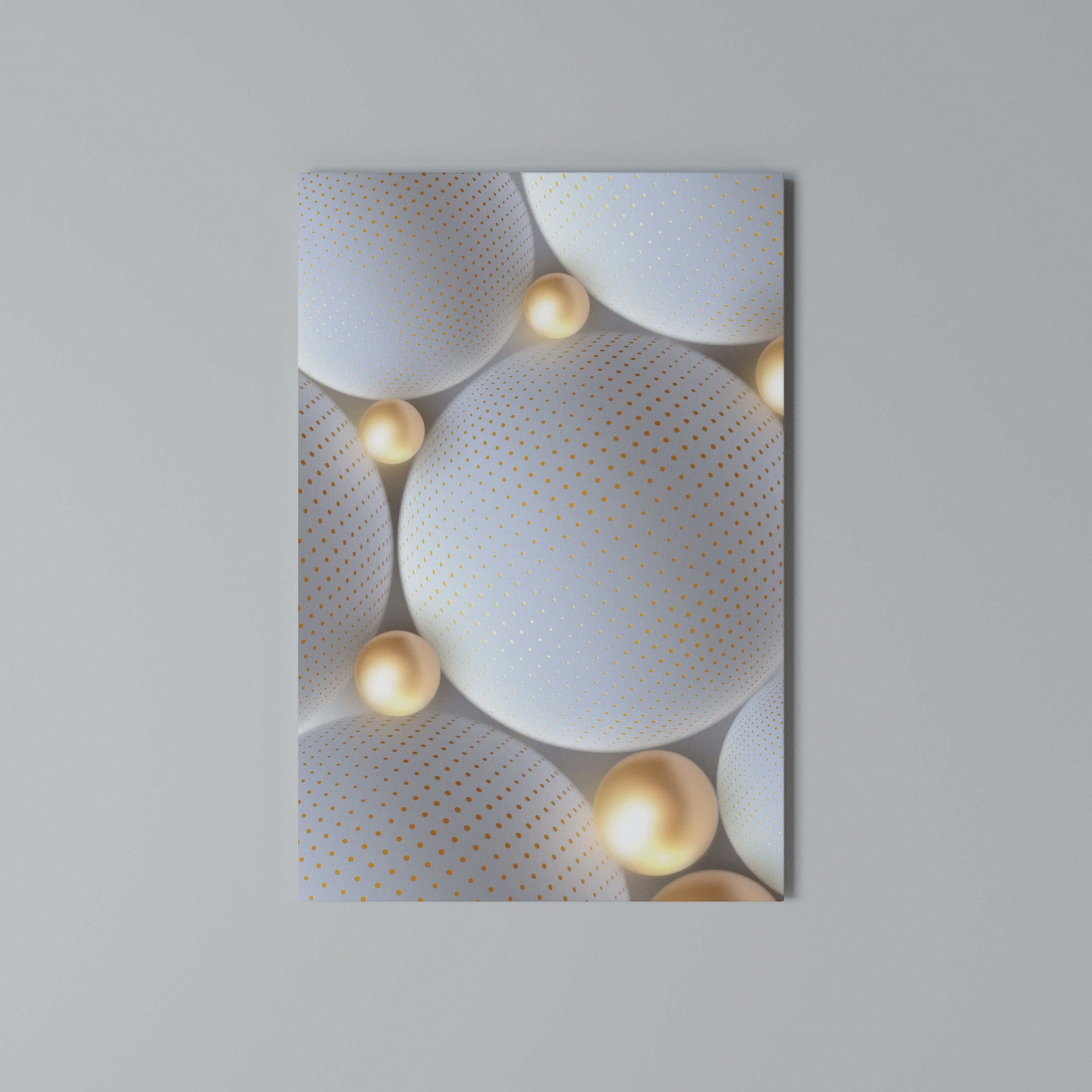 LUMINOUS SPHERICAL HARMONY Vertical Canvas Print
