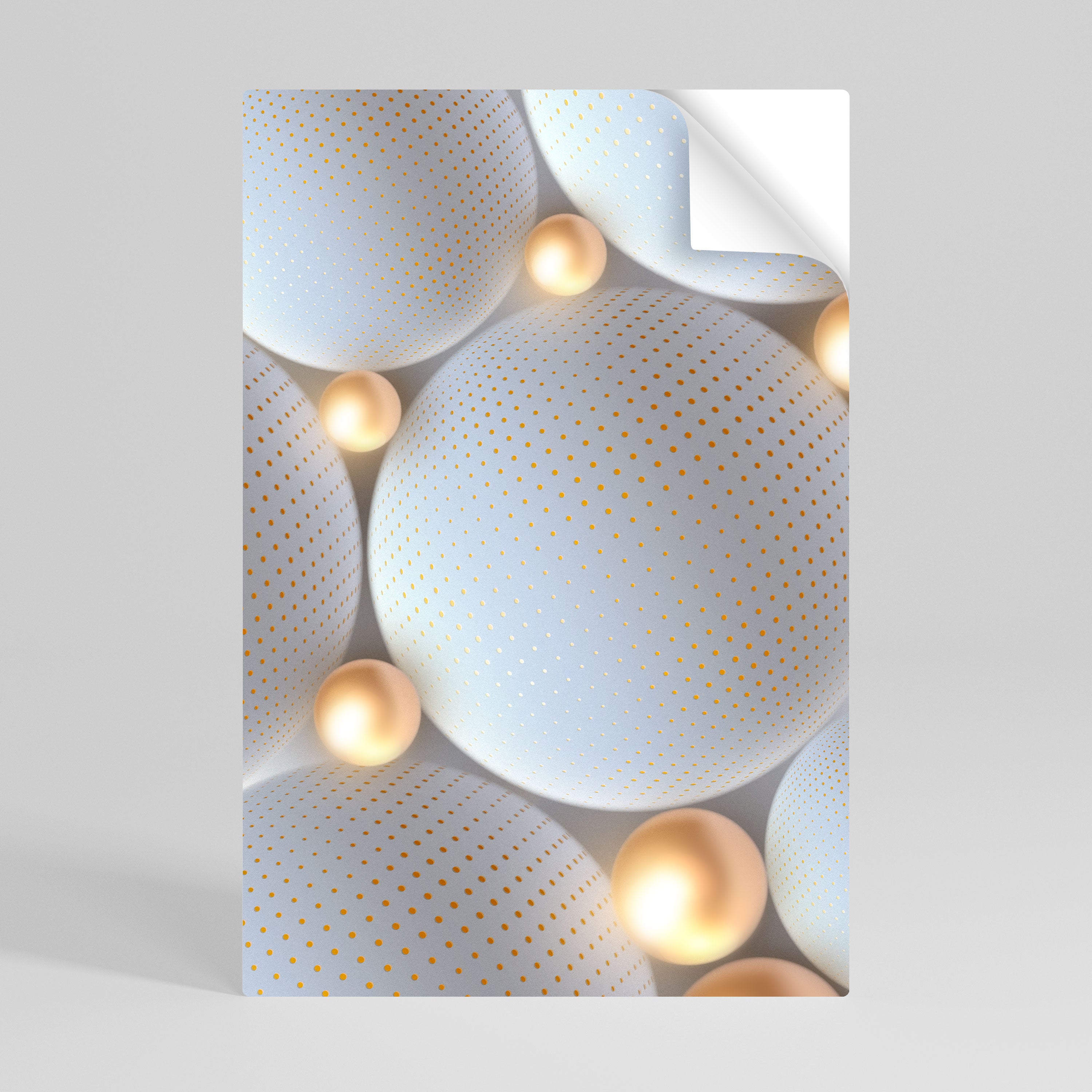 LUMINOUS SPHERICAL HARMONY Peel and Stick Vertical Poster