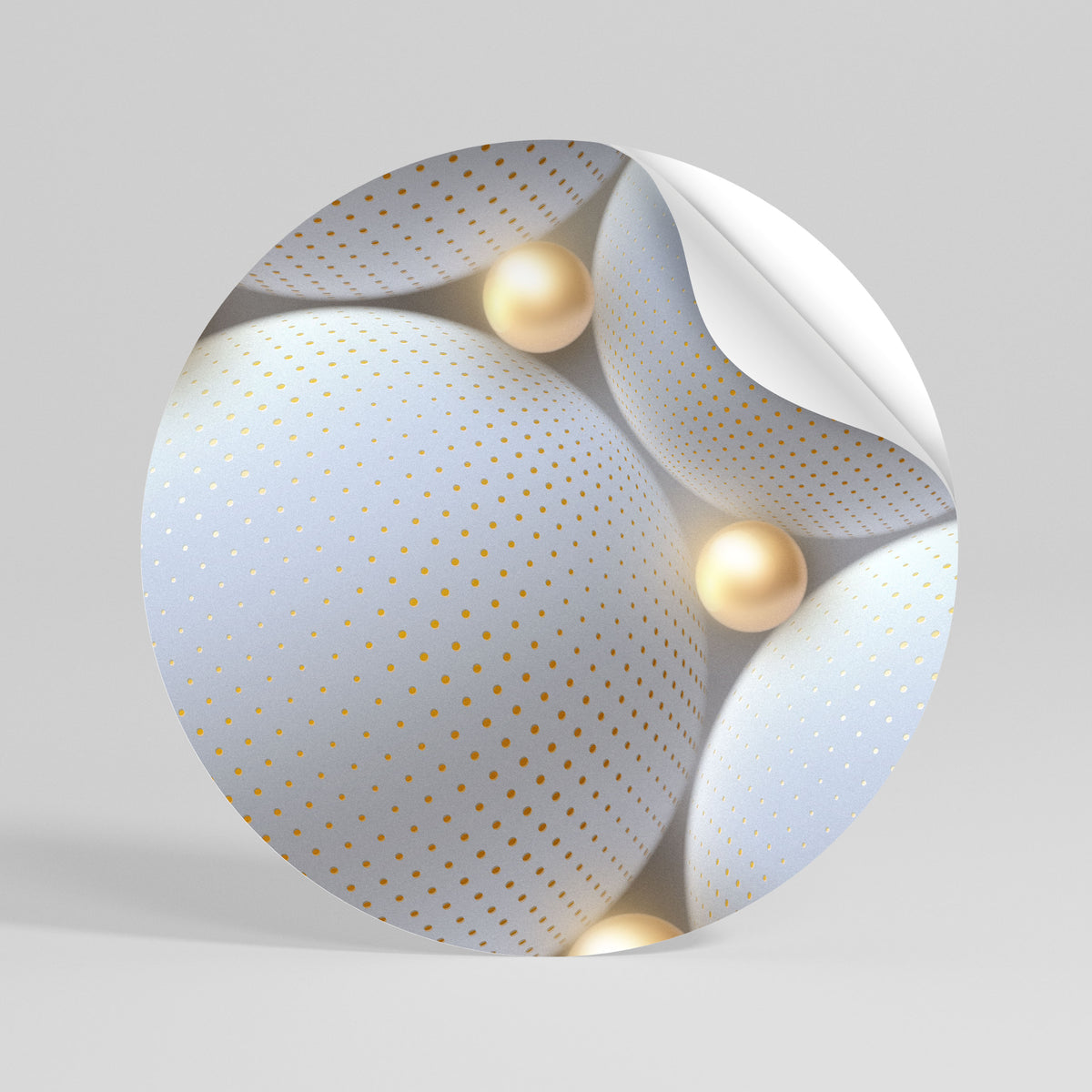 LUMINOUS SPHERICAL HARMONY Adesivo rotondo riposizionabile