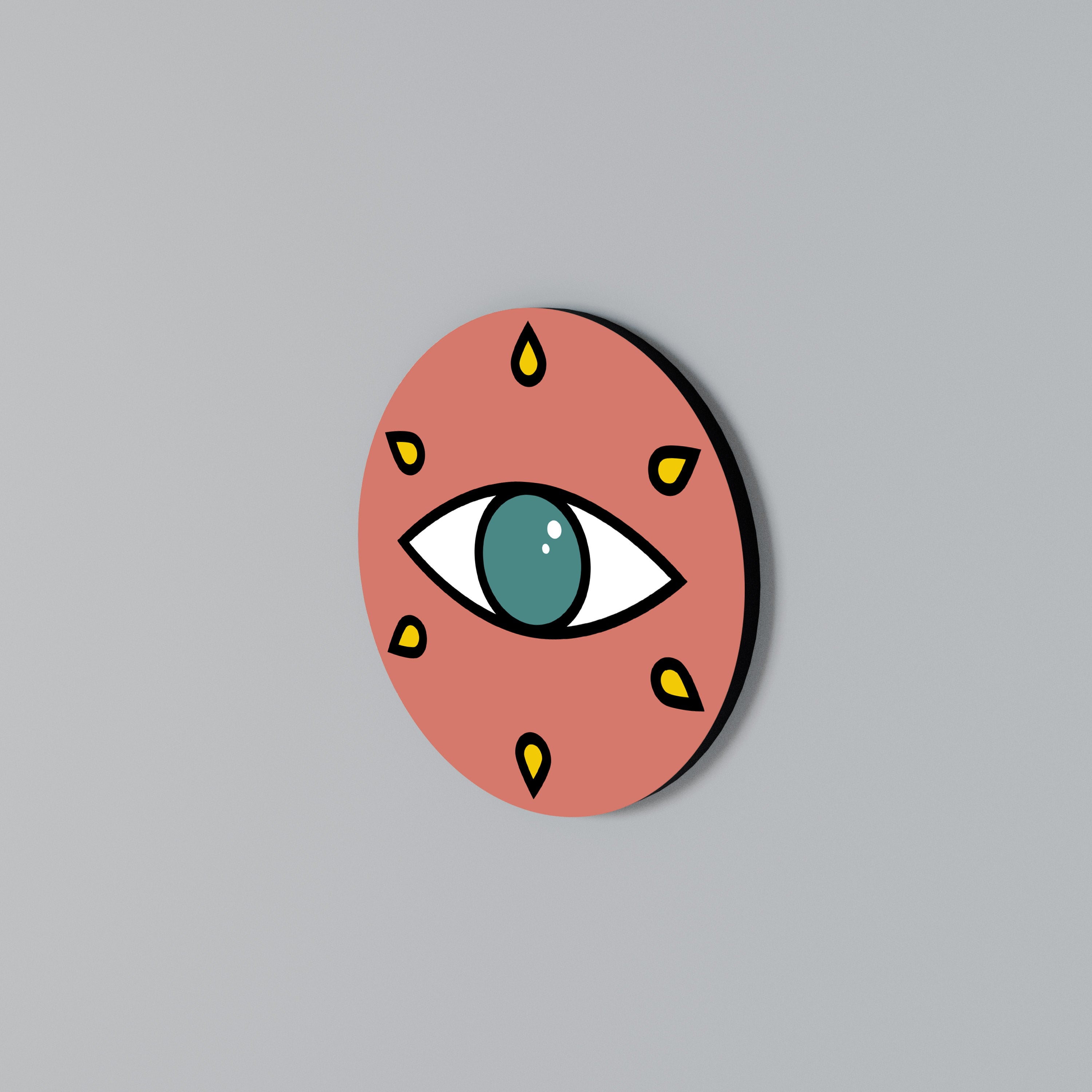 SEE EVERYTHING Rundes Wandbild