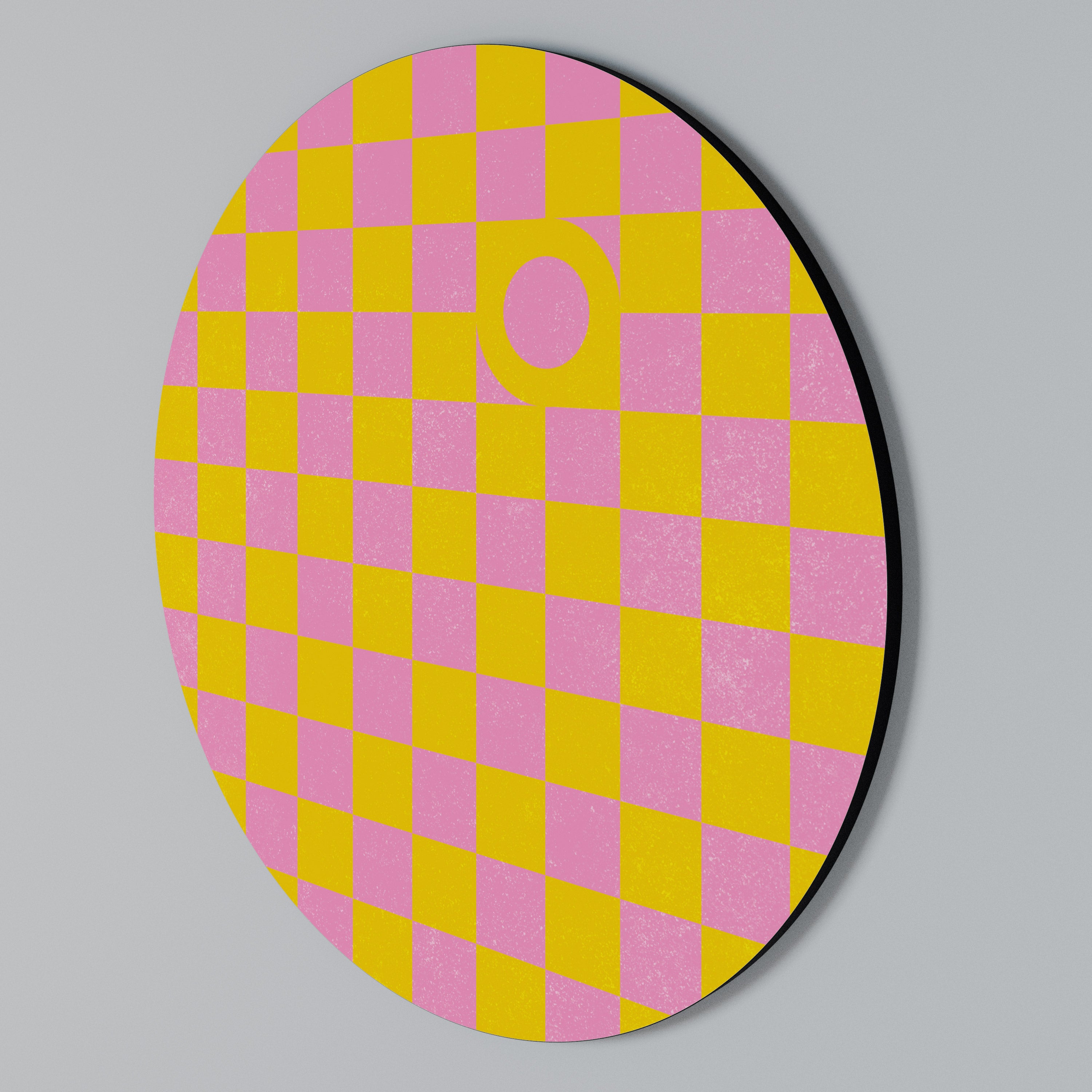 OPTIMISTIC WORLD Rundes Wandbild