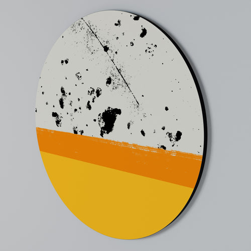 DYED BY ORANGE Rundes Wandbild