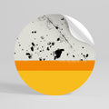 DYED BY ORANGE Runder Wandsticker zum Abziehen und Aufkleben