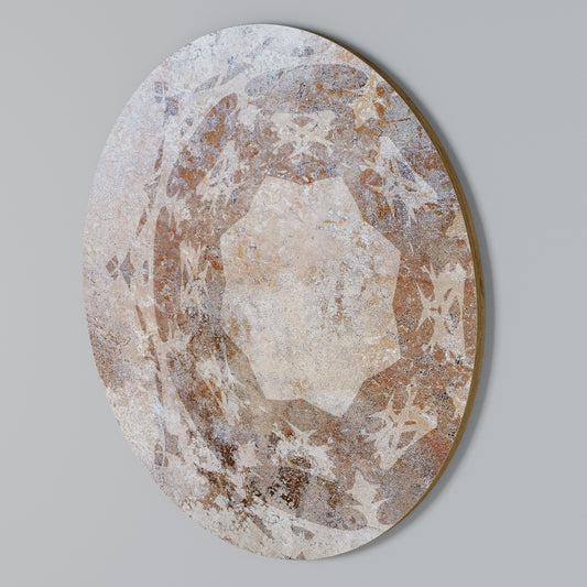 EARTHY ELEGANCE Rundes Wandbild