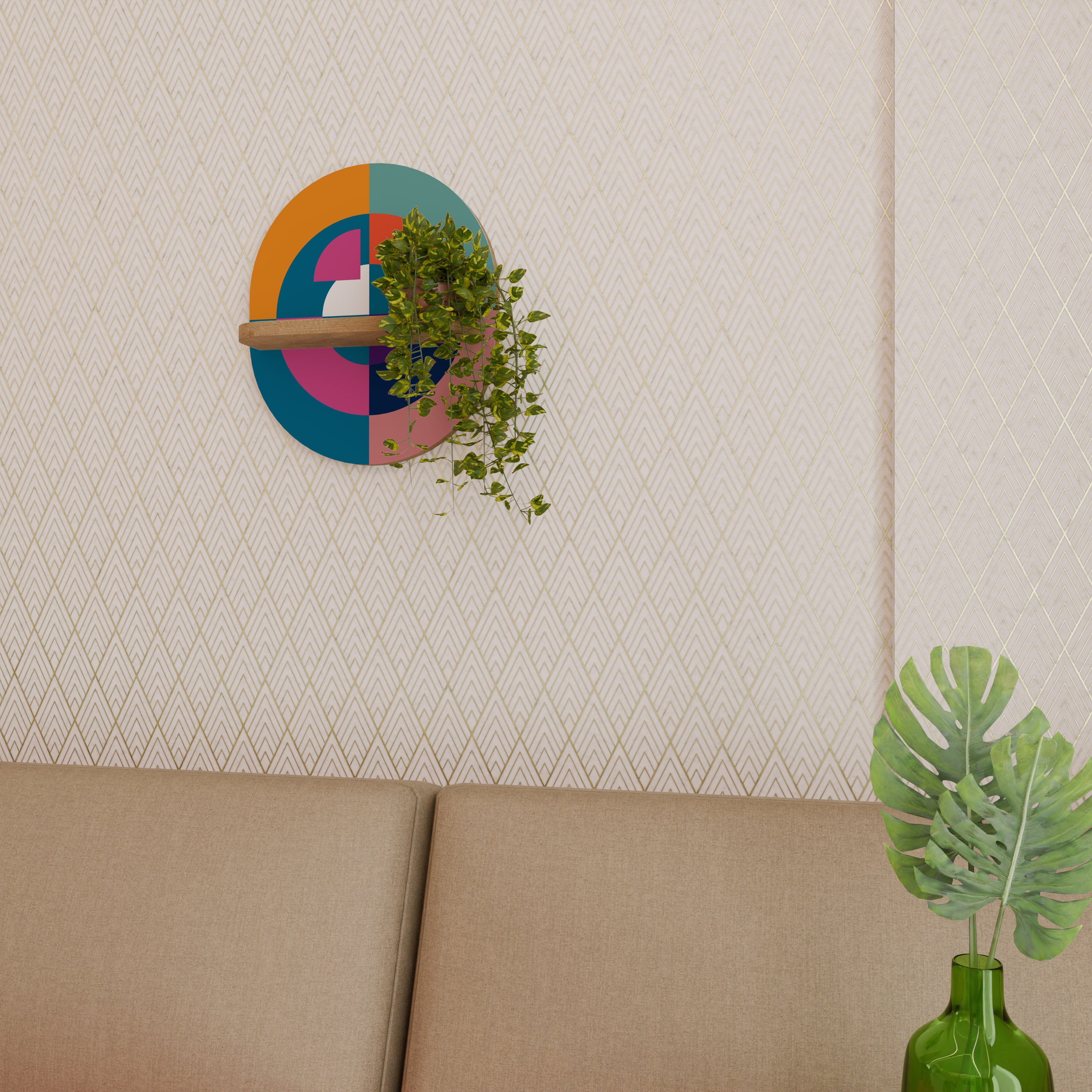 CREATING TOGETHER Decorative Art Shelf