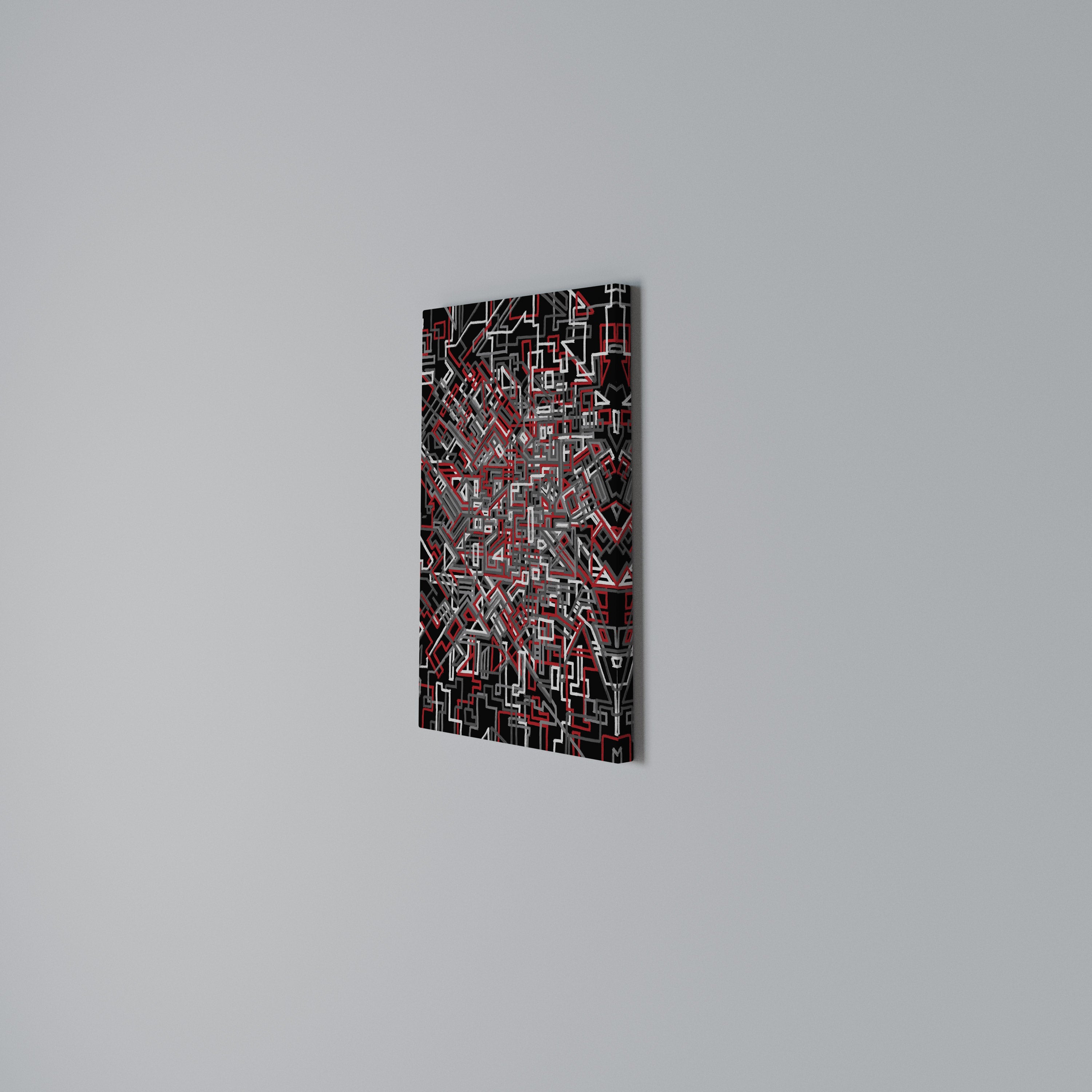 BROKEN LINES Vertical Canvas Print