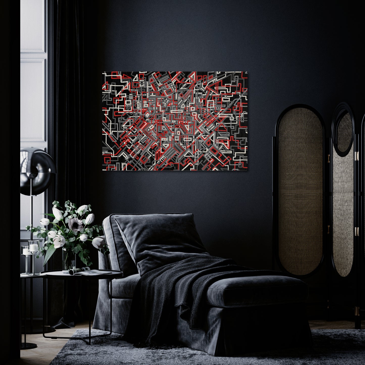 BROKEN LINES Horizontal Canvas Print