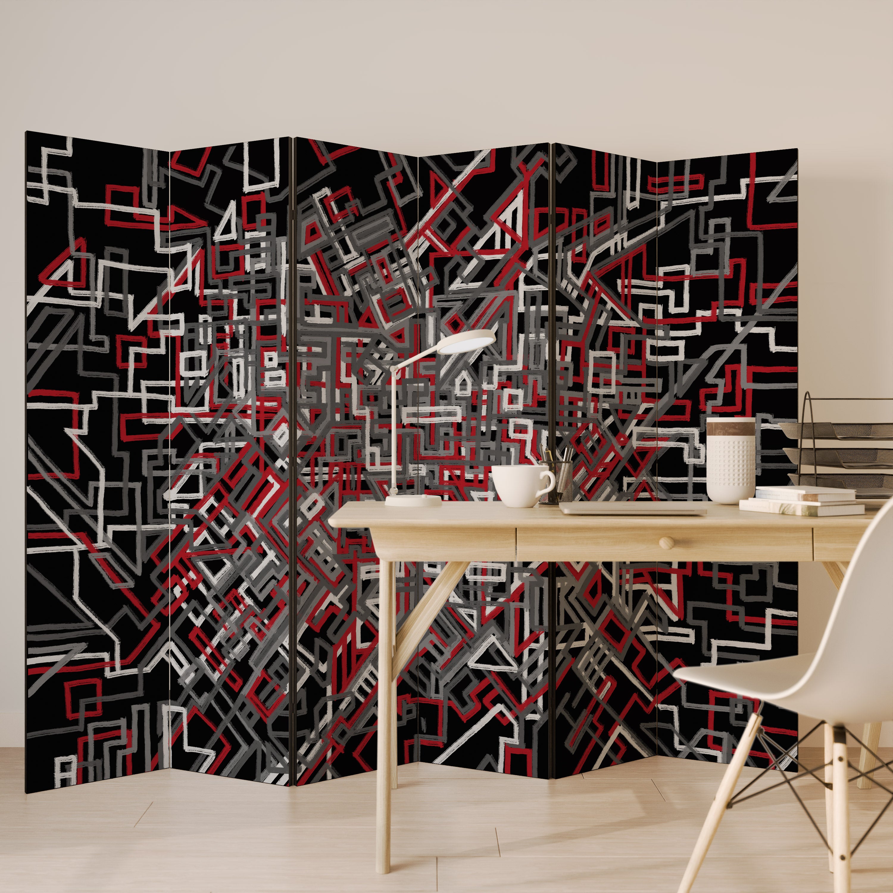 BROKEN LINES Rumsavdelare 6 paneler