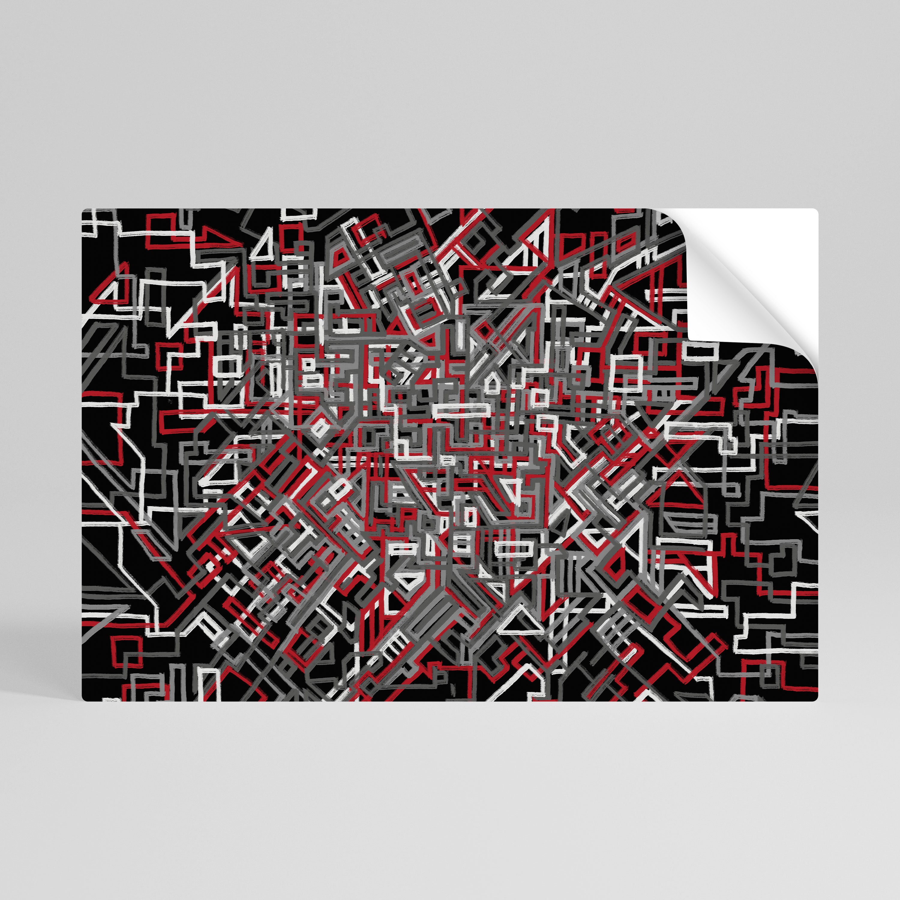 BROKEN LINES Selbstklebendes Horizontal-Poster