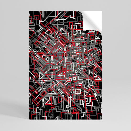 BROKEN LINES Självhäftande Vertikal Poster