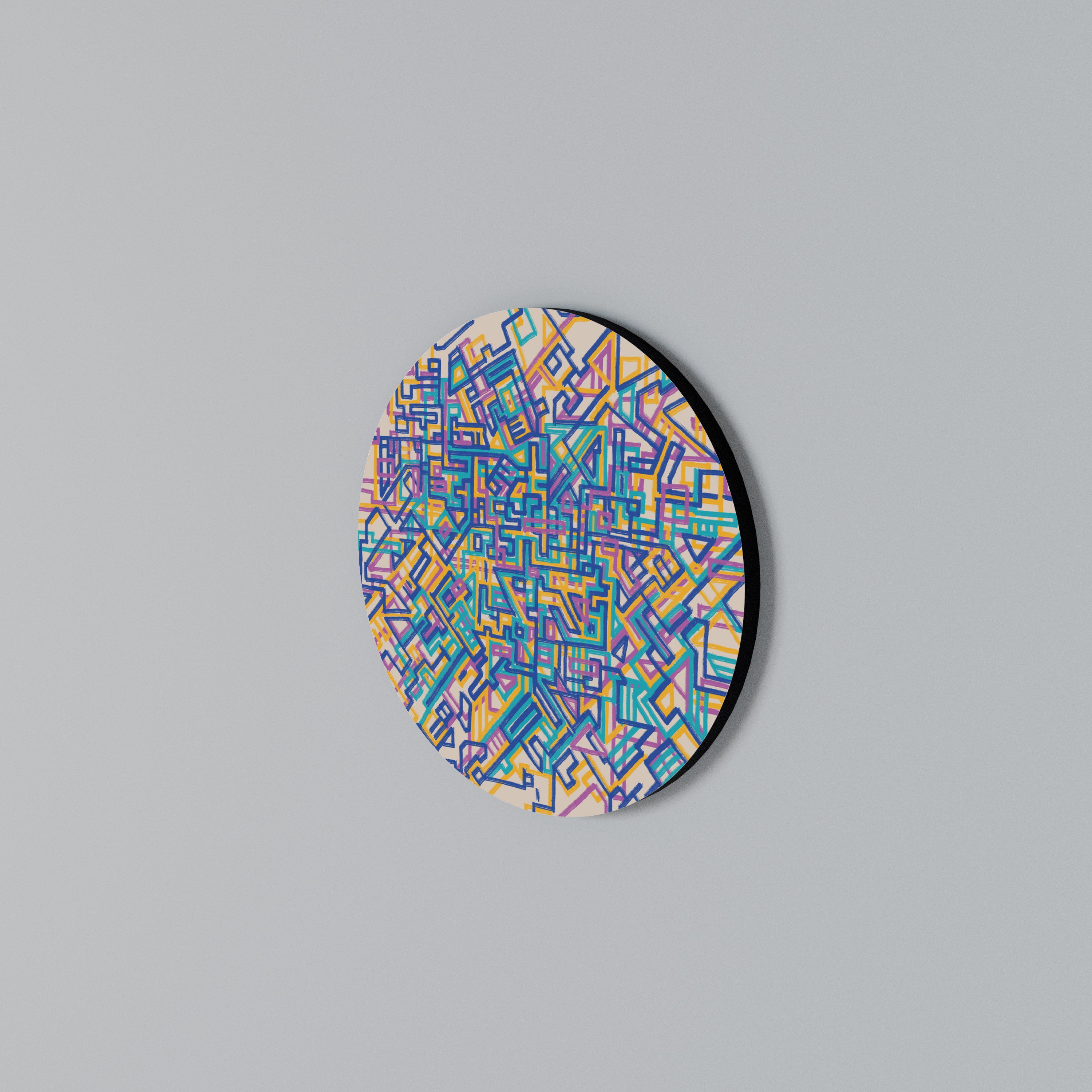 MEMORIES MAP Rund väggdekor