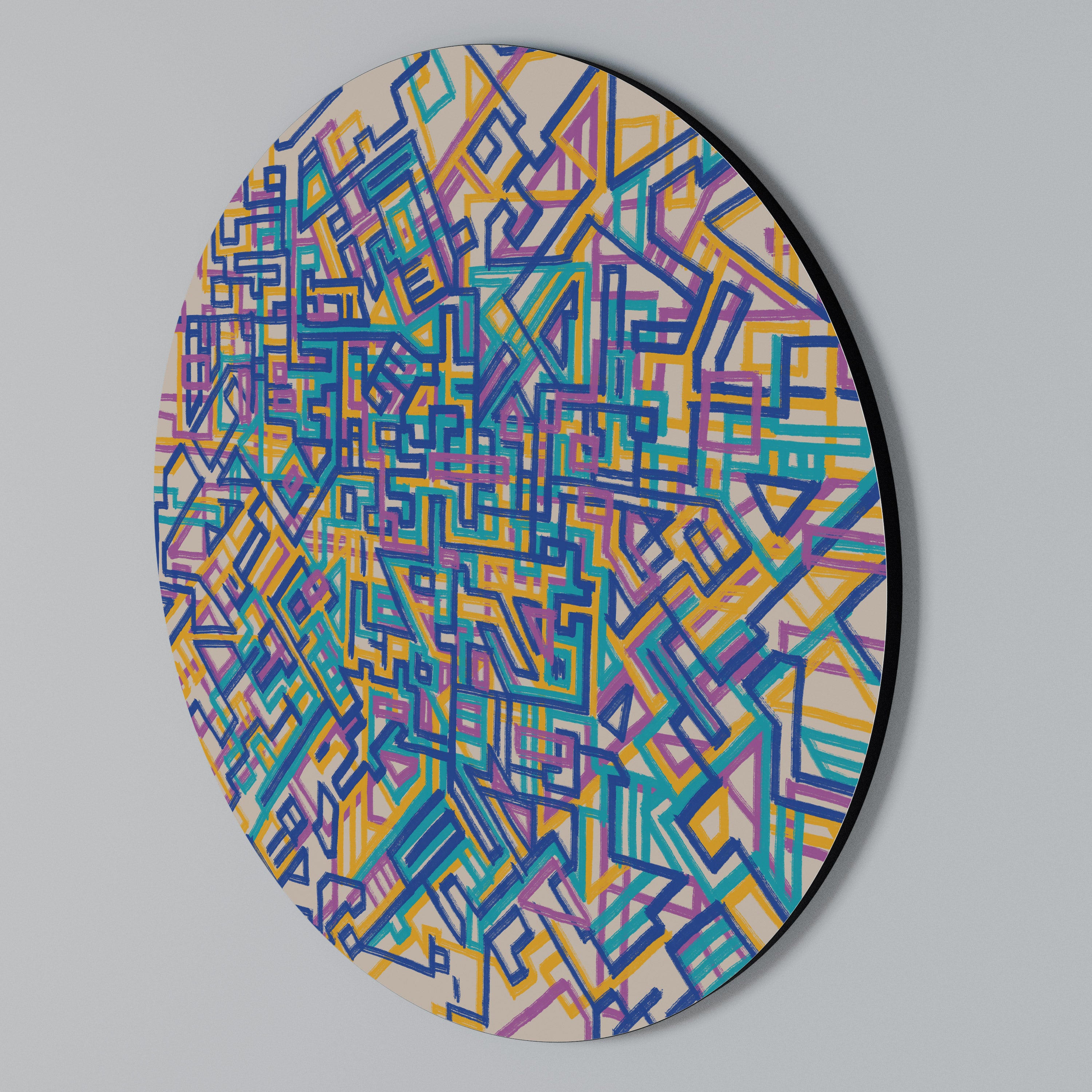 MEMORIES MAP Rund väggdekor