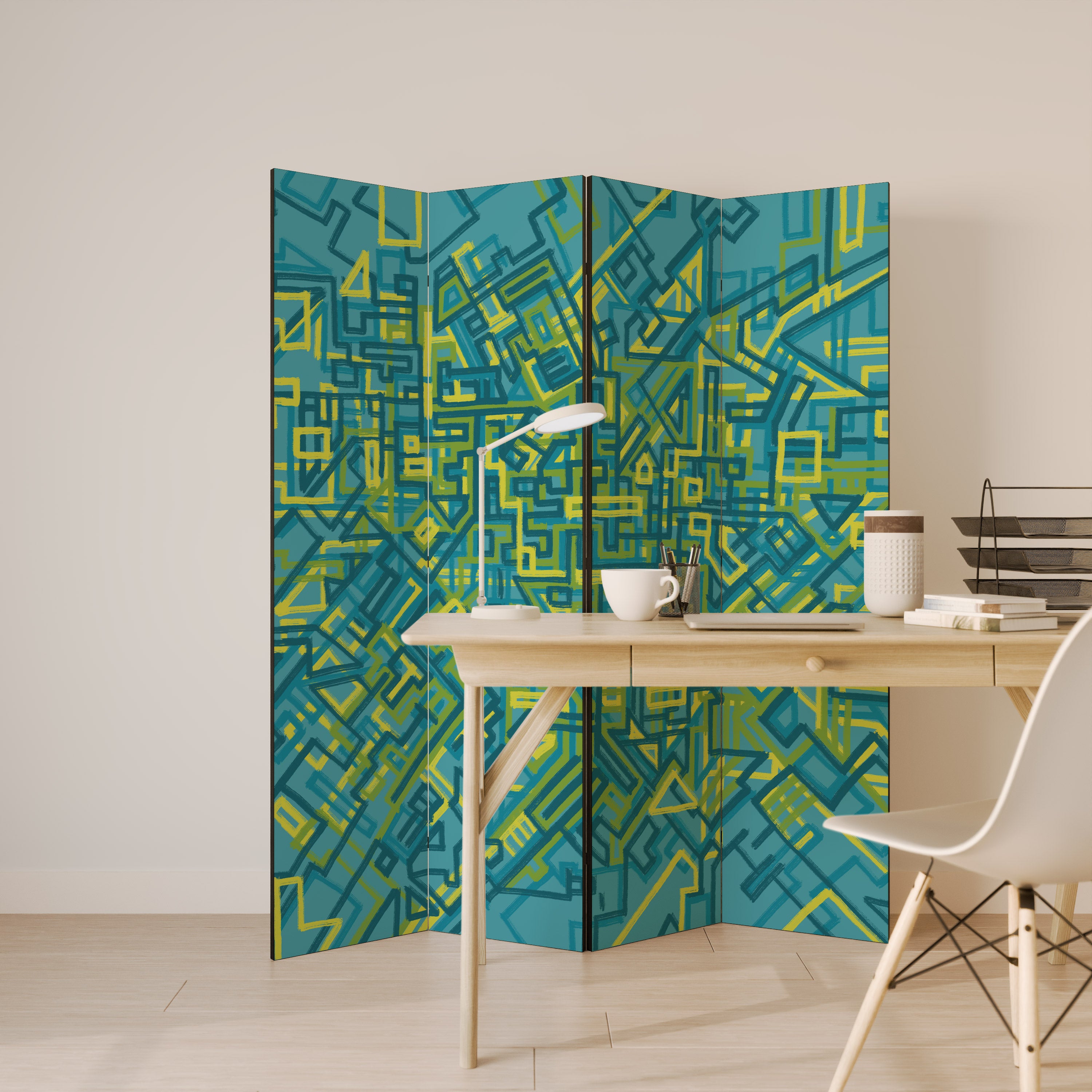 NOSTALGIC MEMORIES 4-Panel Room Divider