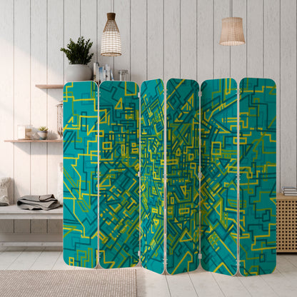 NOSTALGIC MEMORIES 6-Panel Plywood Room Divider