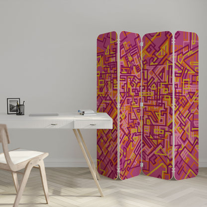 LOVELY MEMORIES 4-Panel Plywood Room Divider