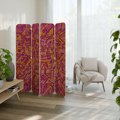 LOVELY MEMORIES 4-Panel Plywood Room Divider